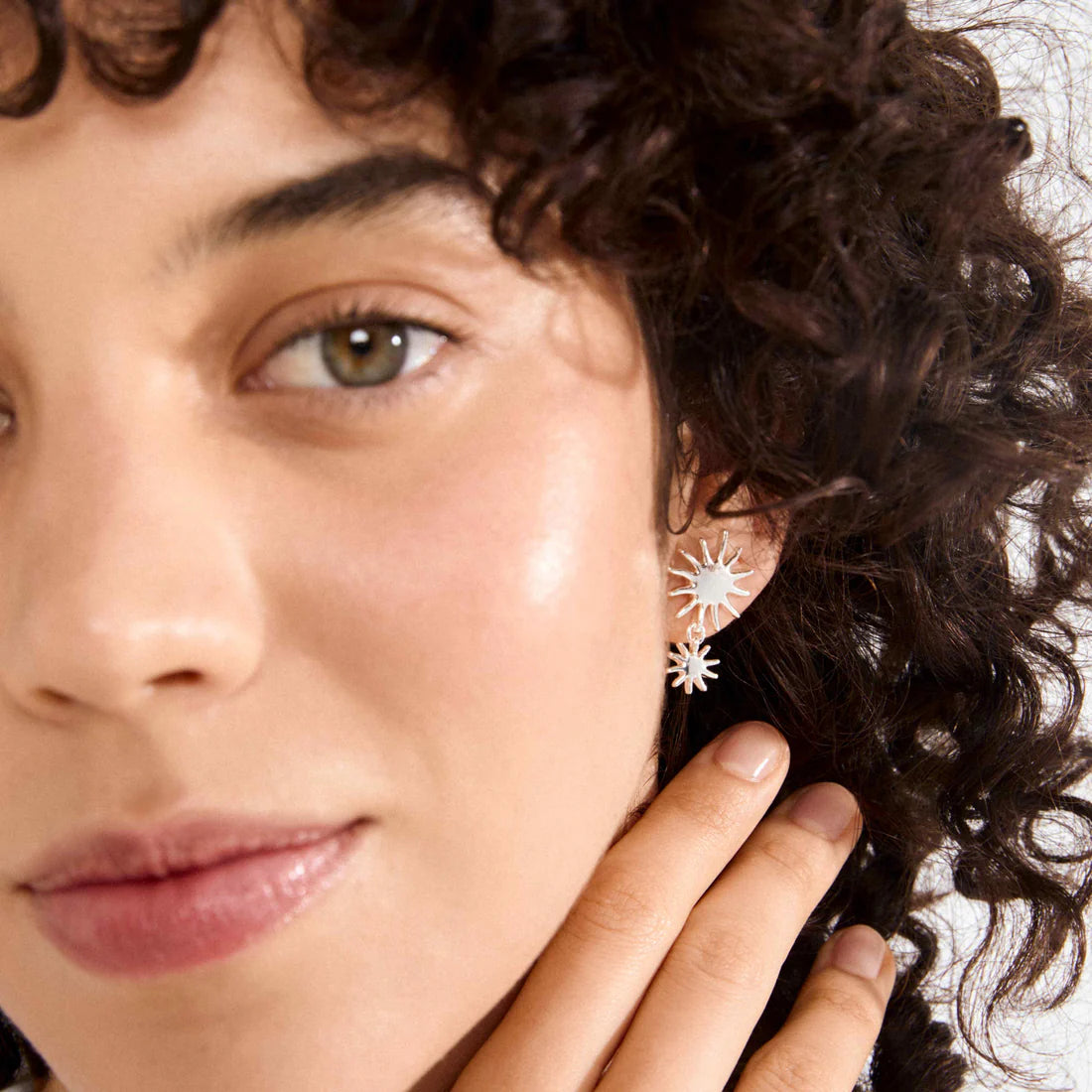 Lyricus Recycled Sun Pendant Earrings