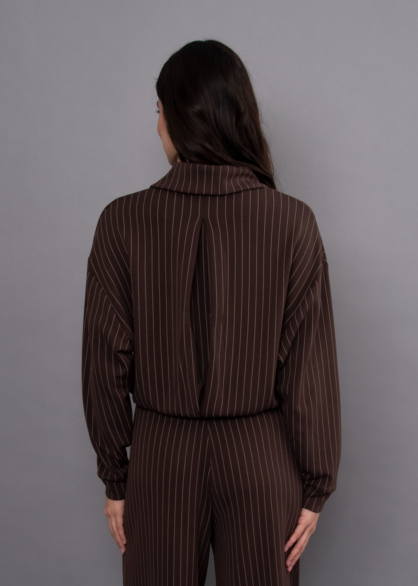 Mauritz Striped zip Up Top