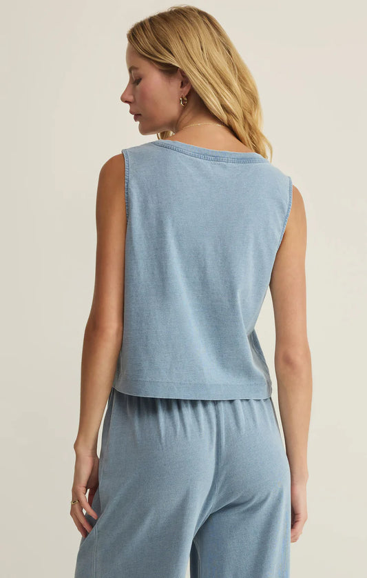 Sloane V-Neck Denim Tank