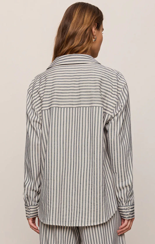 Reese Button Up Stripe Top