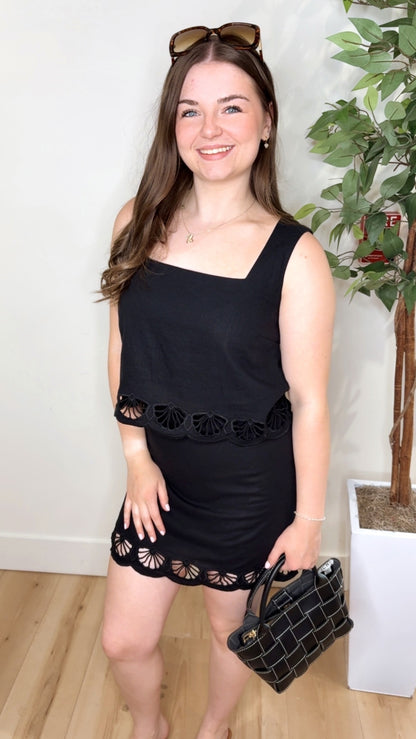 Charlene Embroidery Mini Skirt