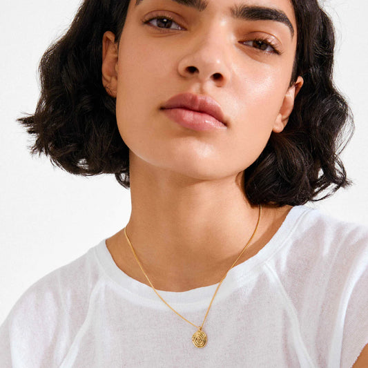 Air Recycled Spiral Coin Necklace