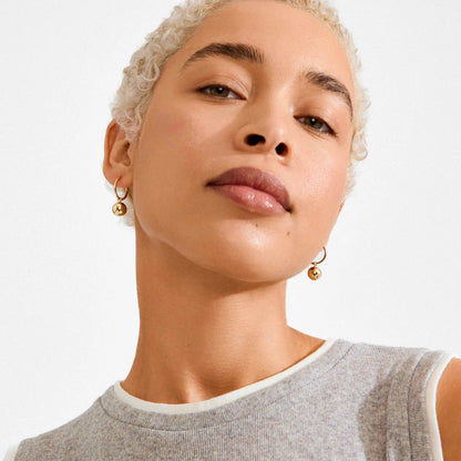 Air Recycled Pendant Hoop Earrings