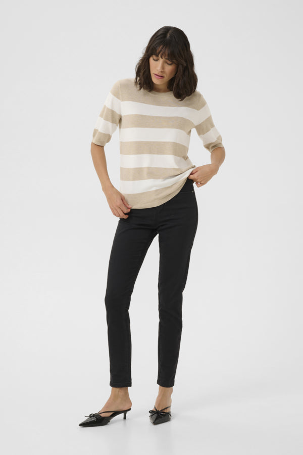 Lizza Striped Knit Pullover