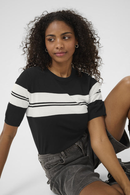Lizza Striped Knit Pullover