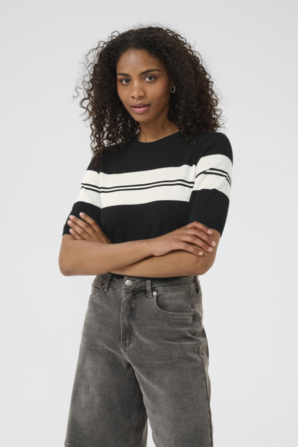 Lizza Striped Knit Pullover