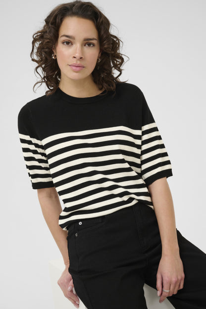 Lizza Striped Knit Pullover