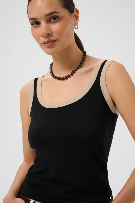 Lizza Contrast Knit Top