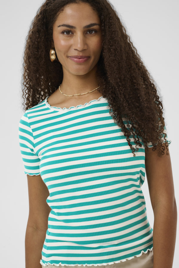 Ribba Stripe Short Sleeve Top