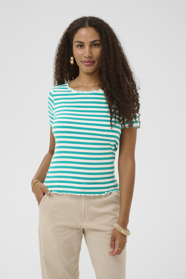 Ribba Stripe Short Sleeve Top