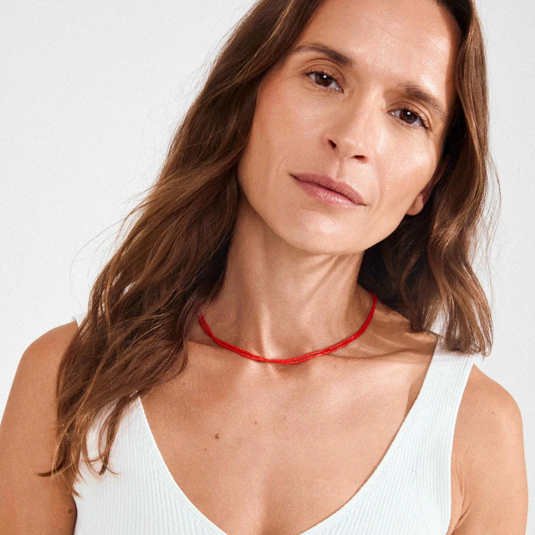 Haze Red Beads Necklaces 2-in-1