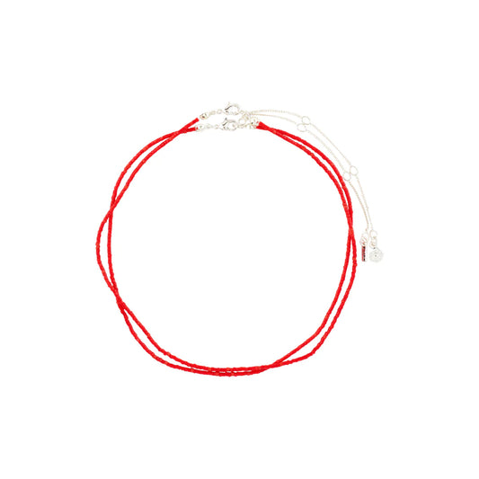 Haze Red Beads Necklaces 2-in-1
