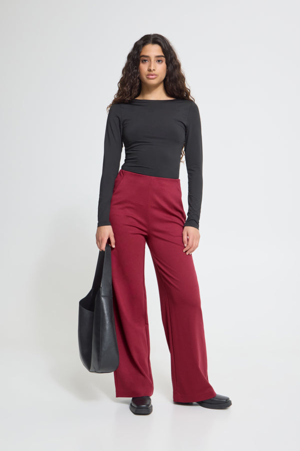 Kate Wide Leg Side Zip Pant