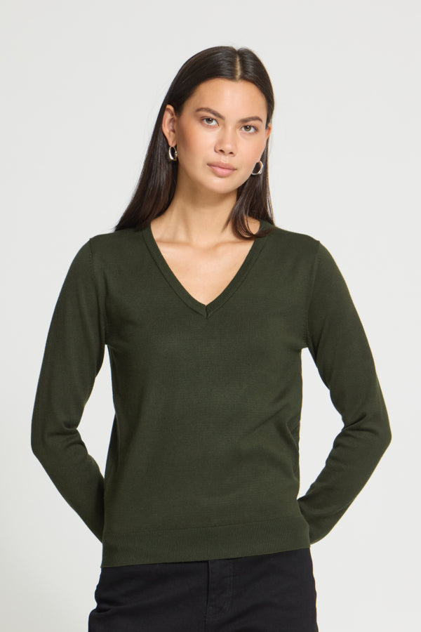 Luls V-Neck Long Sleeve Pullover