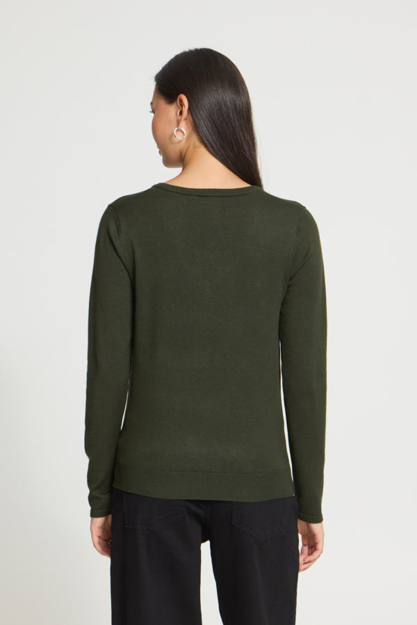 Luls V-Neck Long Sleeve Pullover