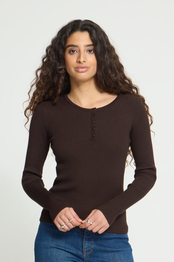 Luls Rib Crew Neck Pullover