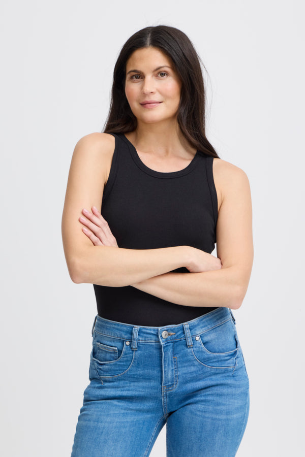 Sleeveless Rib Tank Top