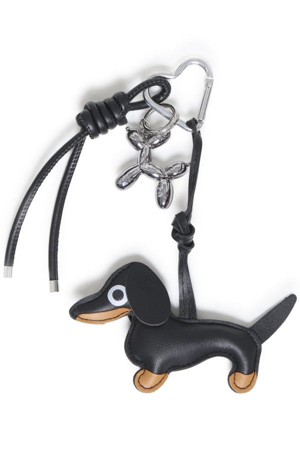 Voila Black Dog Keyring/Bag Charm