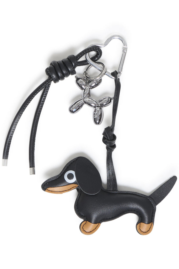 Voila Black Dog Keyring/Bag Charm