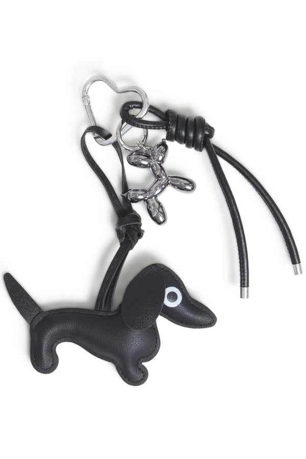Voila Black Dog Keyring/Bag Charm