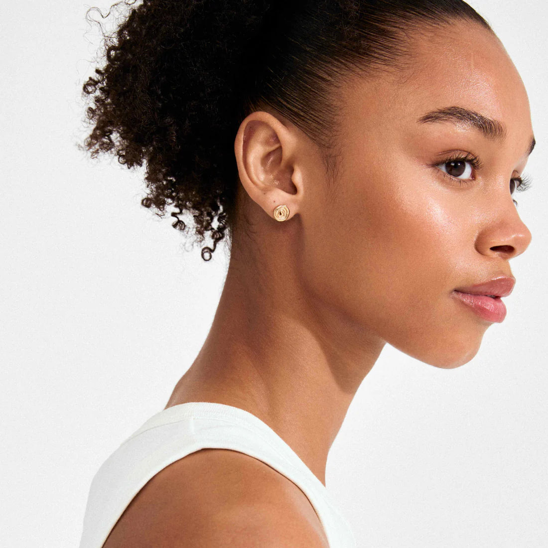 Air Recycled Spiral Stud Earrings
