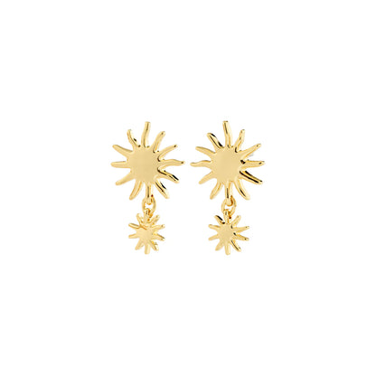 Lyricus Recycled Sun Pendant Earrings