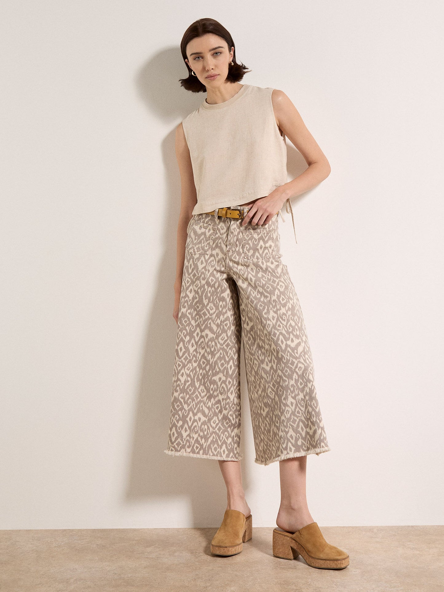 Ikat Gianna Wide-Leg Cotton Jeans