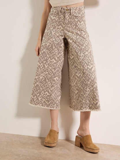 Ikat Gianna Wide-Leg Cotton Jeans