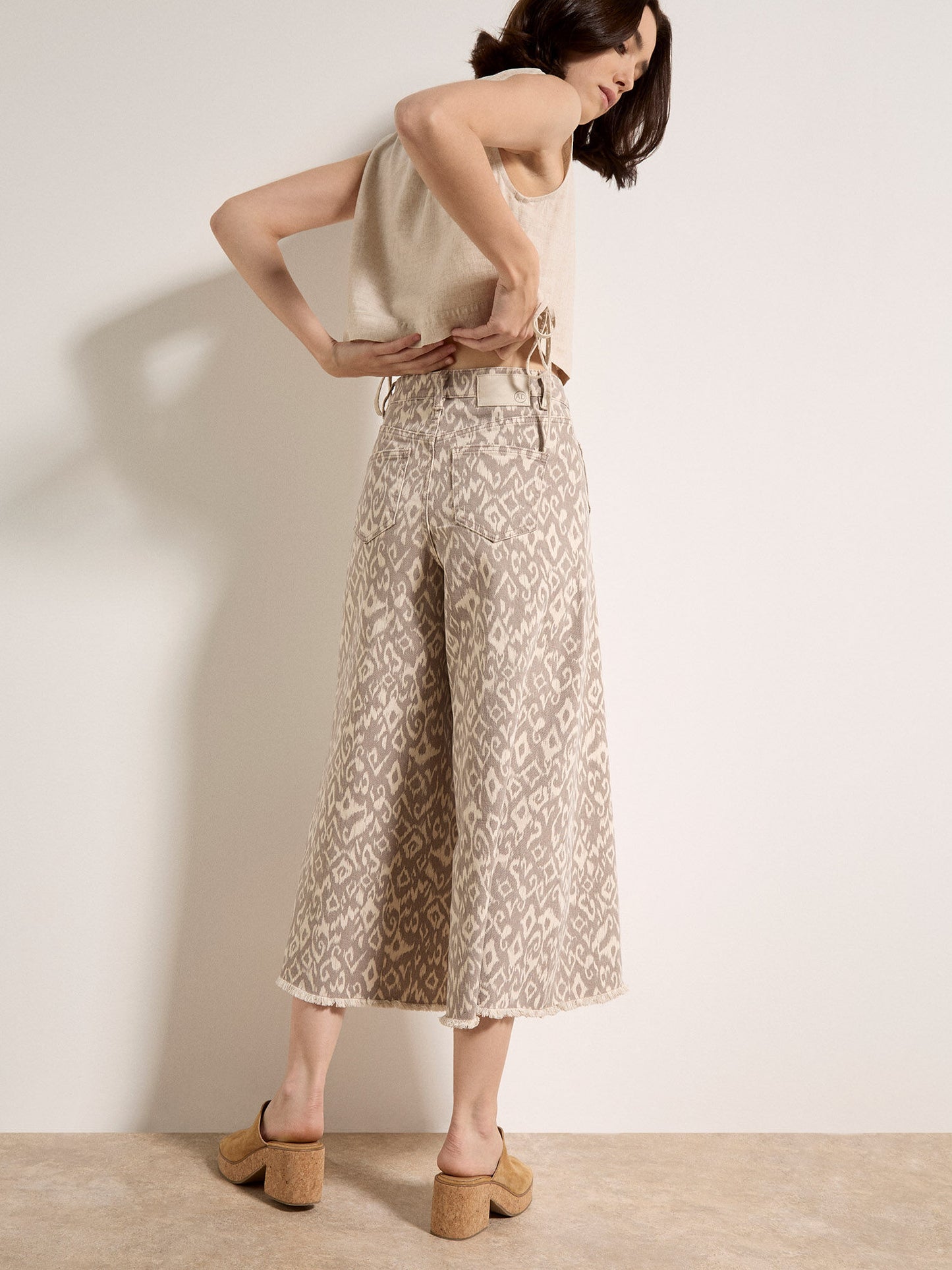 Ikat Gianna Wide-Leg Cotton Jeans