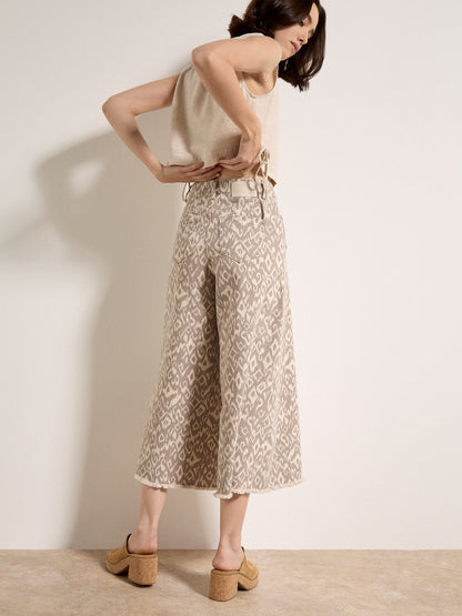 Ikat Gianna Wide-Leg Cotton Jeans