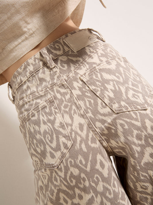 Ikat Gianna Wide-Leg Cotton Jeans