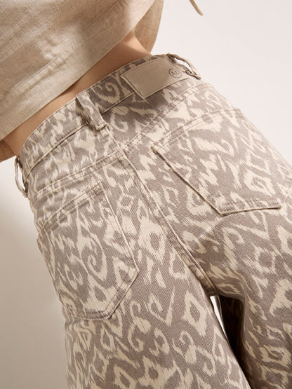 Ikat Gianna Wide-Leg Cotton Jeans