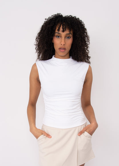 Yve Extended Sleeve Funnel Neck Top