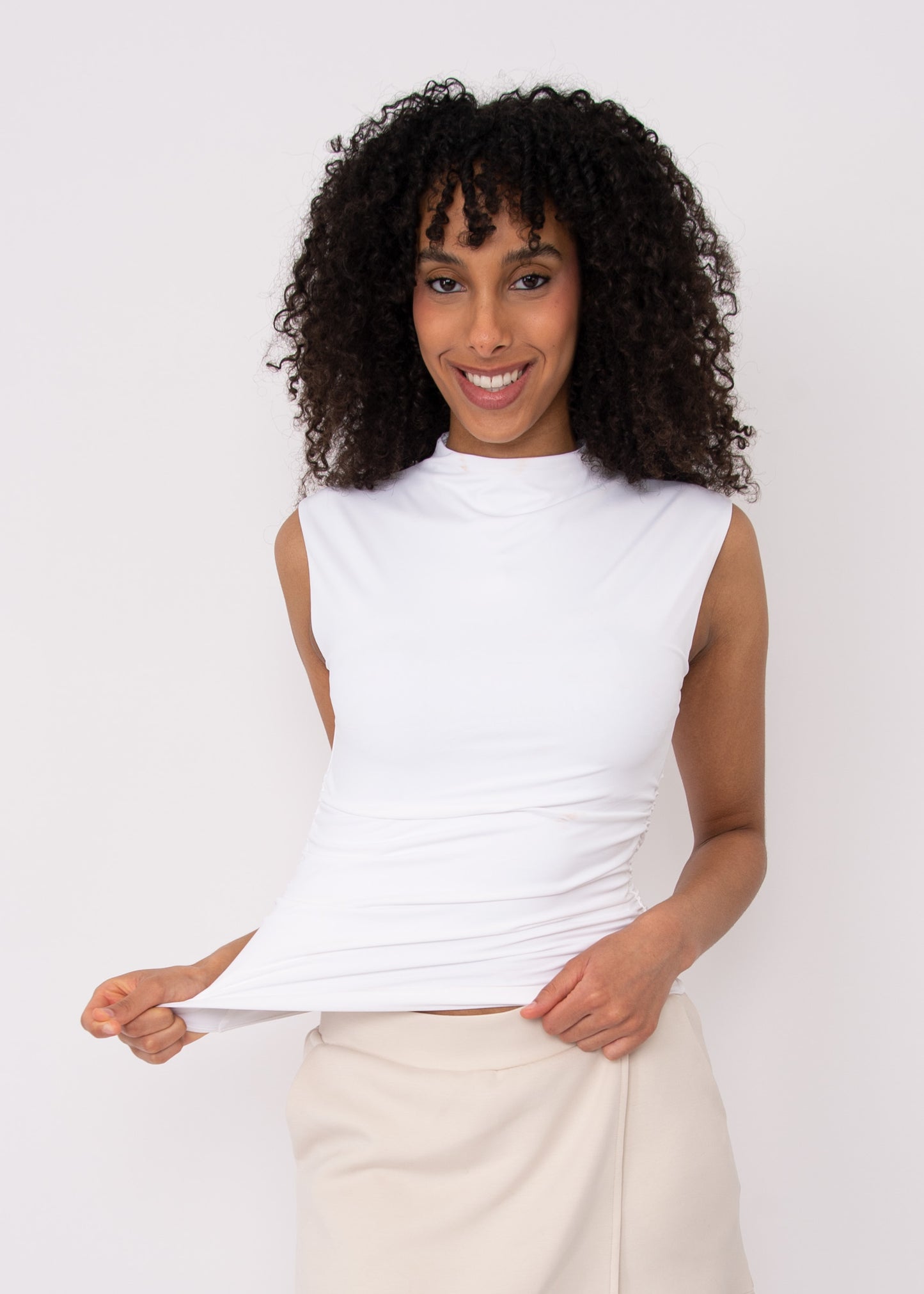 Yve Extended Sleeve Funnel Neck Top