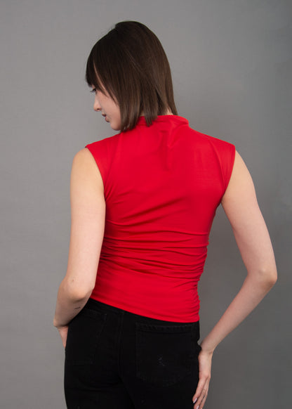 Yve Extended Sleeve Funnel Neck Top