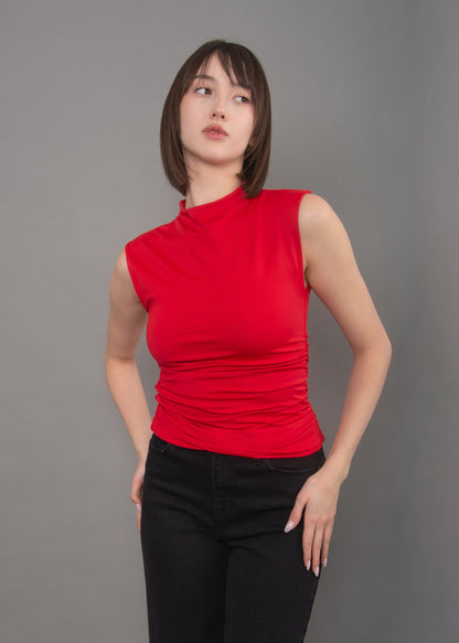Yve Extended Sleeve Funnel Neck Top