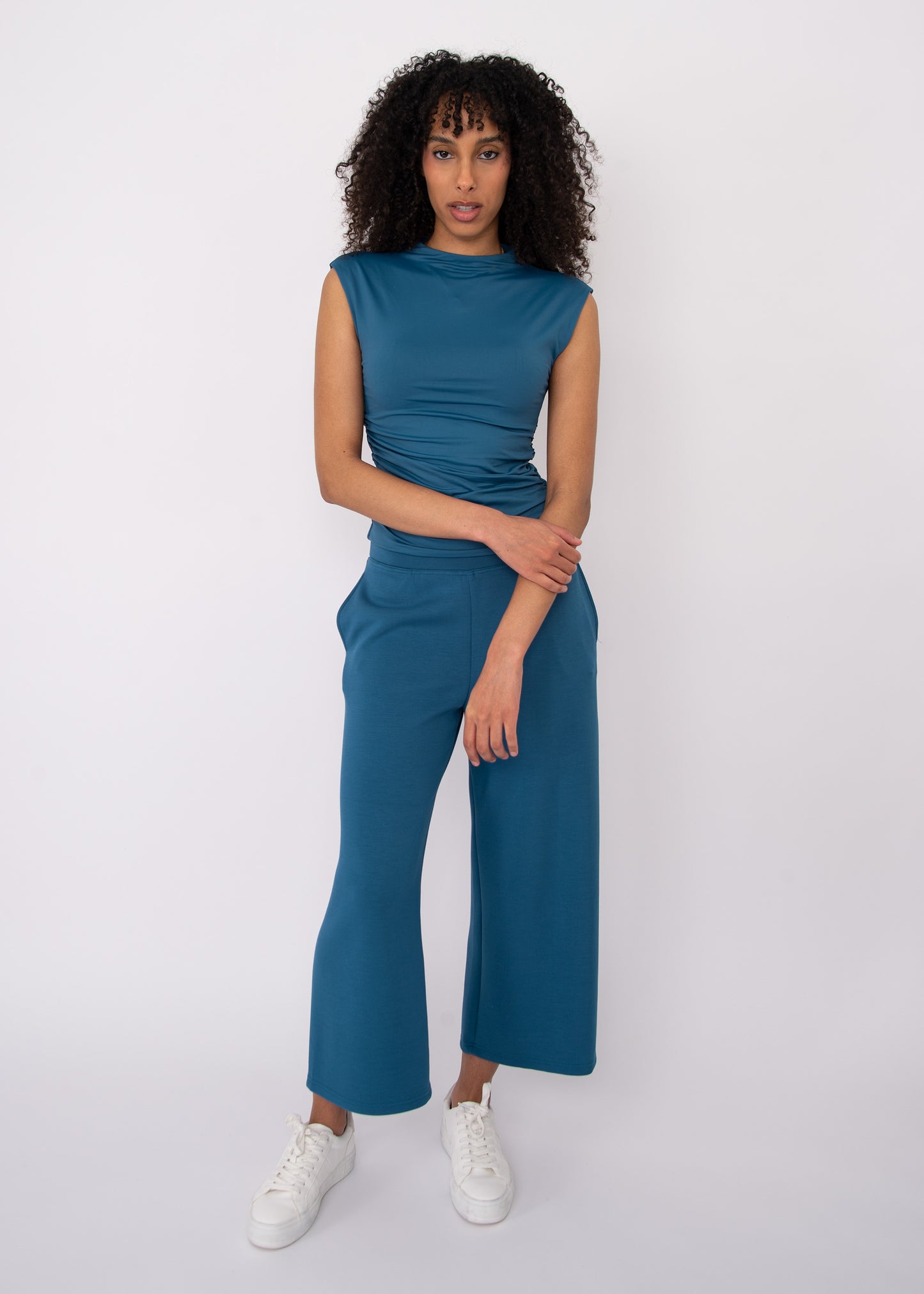 Yve Extended Sleeve Funnel Neck Top