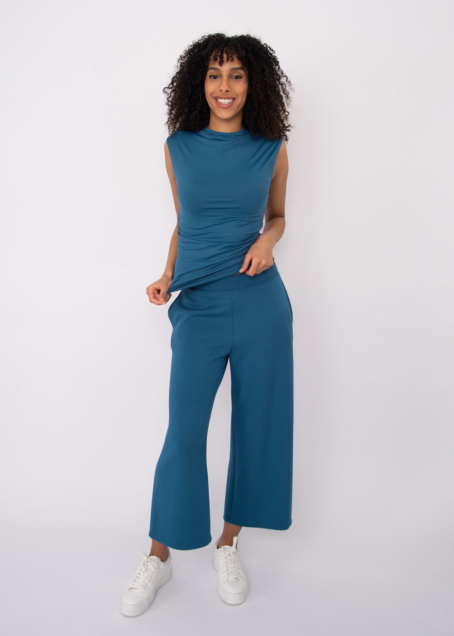 Yve Extended Sleeve Funnel Neck Top