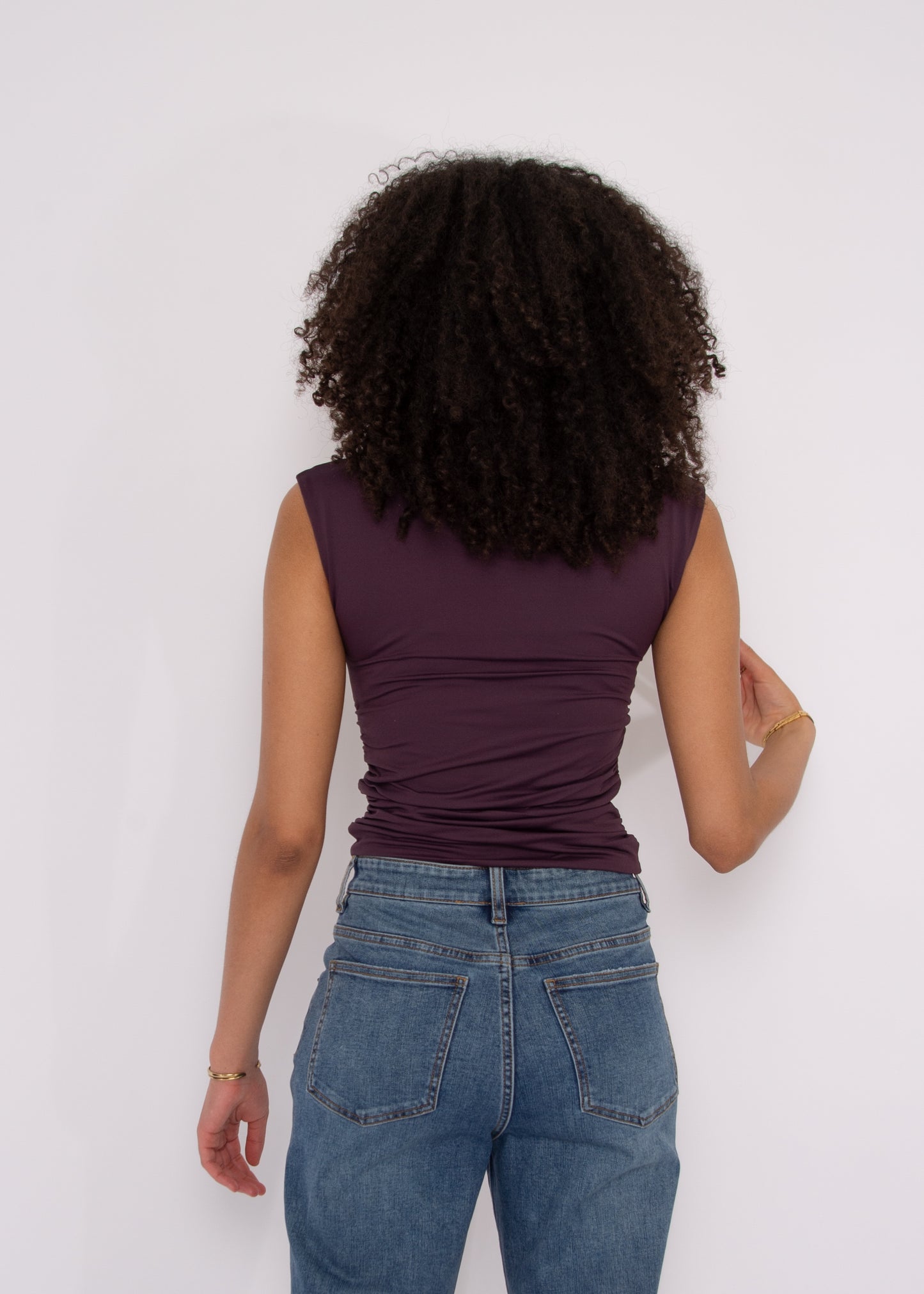 Yve Extended Sleeve Funnel Neck Top