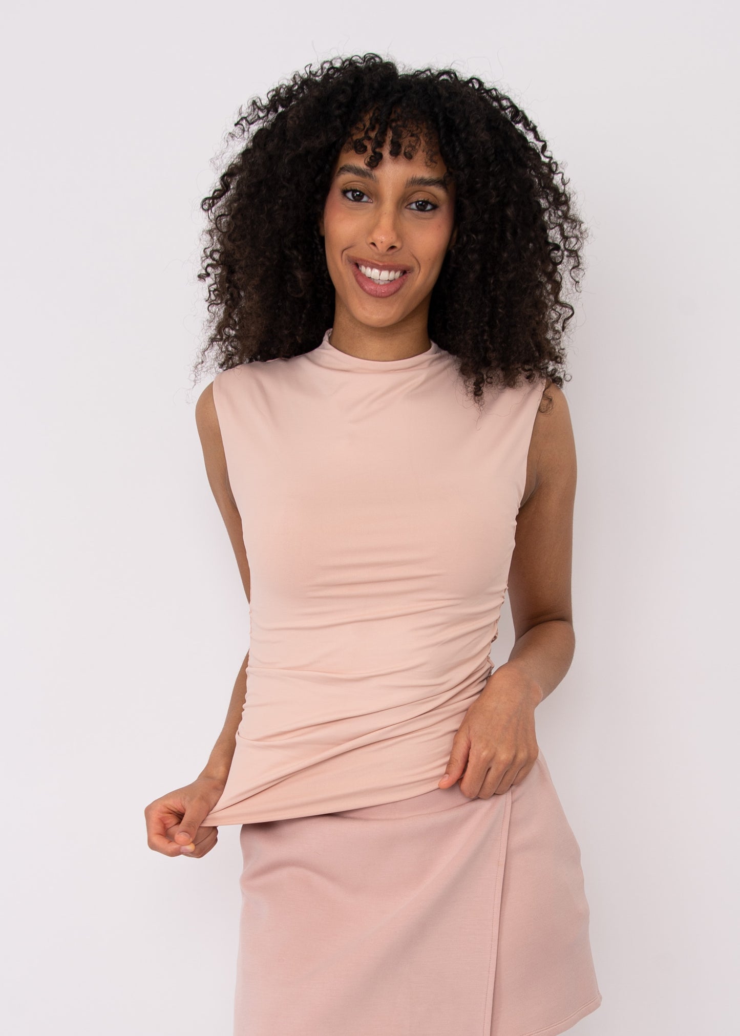 Yve Extended Sleeve Funnel Neck Top