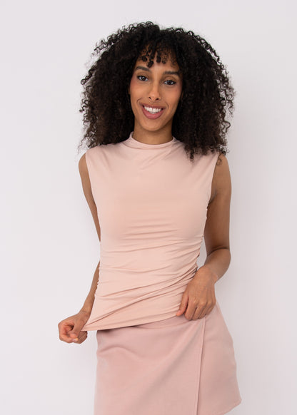Yve Extended Sleeve Funnel Neck Top