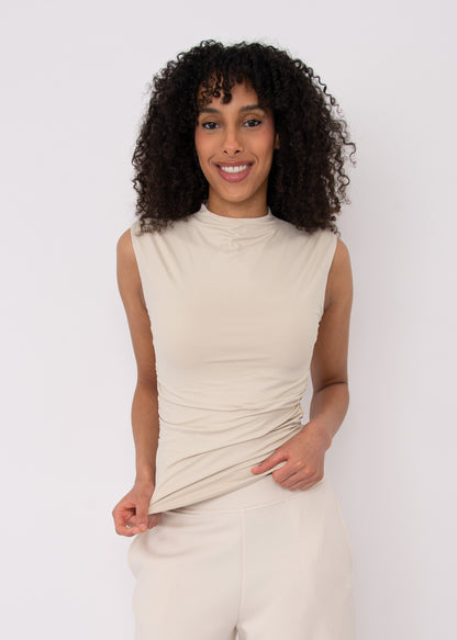 Yve Extended Sleeve Funnel Neck Top