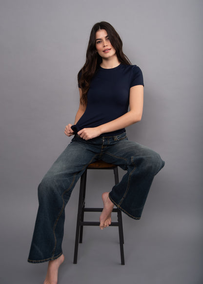 Roxi Crew Short Sleeve Top