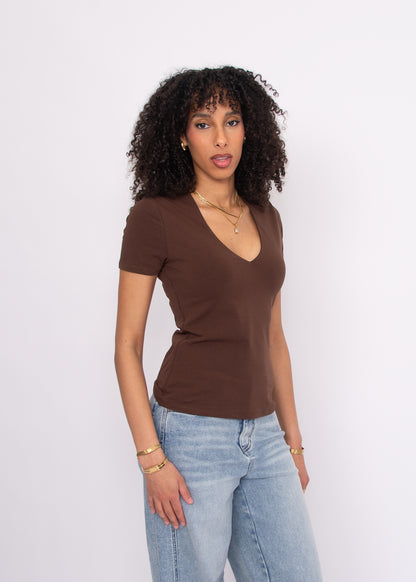 Valenna Deep V Neck Top