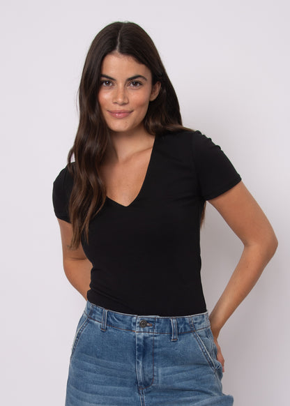 Valenna Deep V Neck Top
