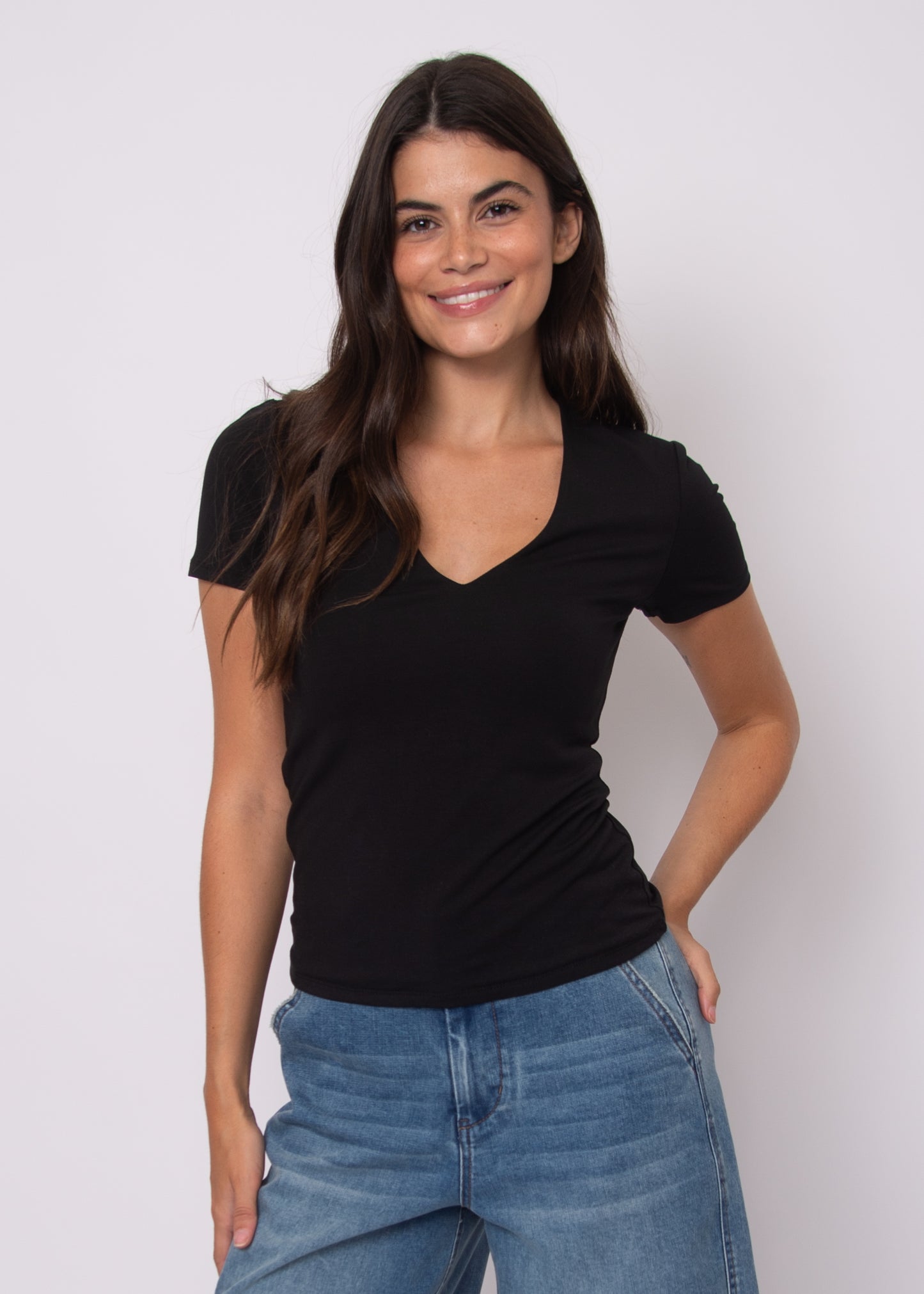 Valenna Deep V Neck Top
