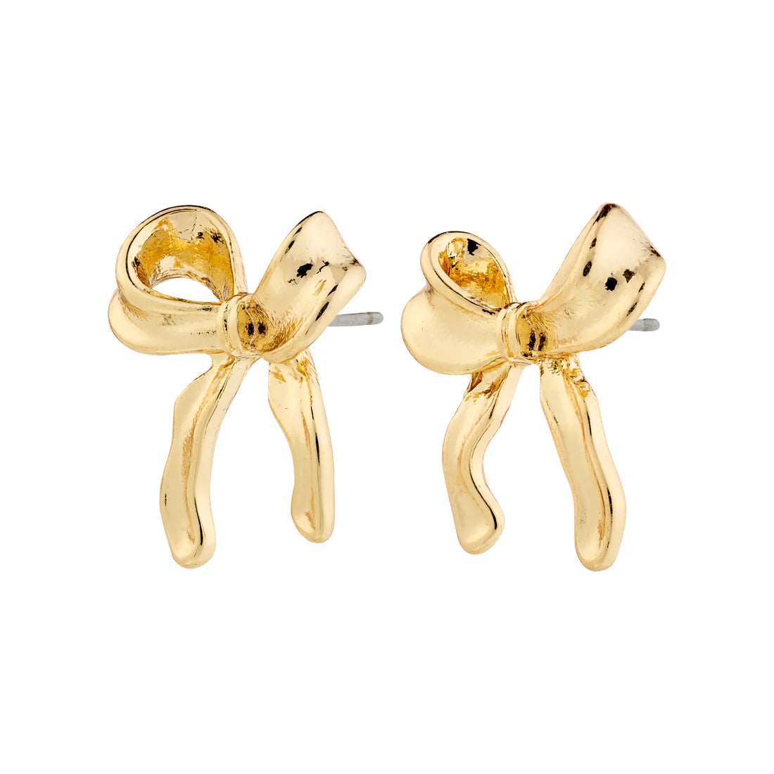 Cassian Recycled Bow Gold Plated Earrings