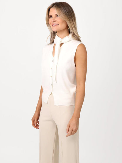 Robyn Knit Vest With Scarf
