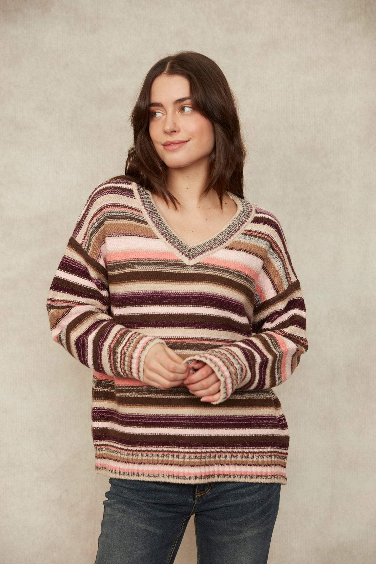 Reaghan Multi Stripe Pullover