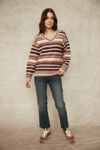 Reaghan Multi Stripe Pullover